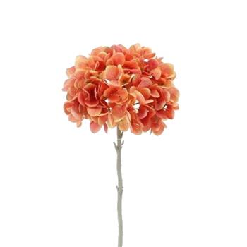 Hortenzie řezaná umělá oranžová 45cm