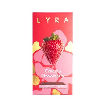 Čokoláda mléčná LYRA Creamy jahoda 80g