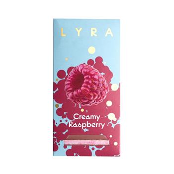 Čokoláda mléčná LYRA Creamy malina 80g
