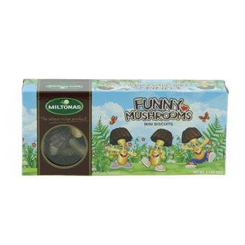 Sušenky hříbky s mléčnou čokoládou 60g