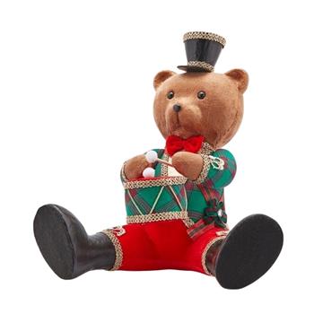 Medvěd louskáček s bubnem, 43cm