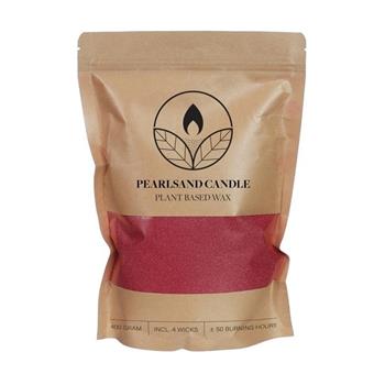 Vosk na svíčku PEARLSAND + 4 knoty, vínový 400g