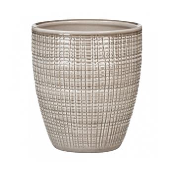 Obal na květináč orchidejový keramický GLASS TAUPE 667 taupe 15cm