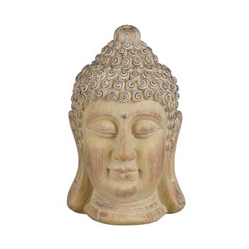 Buddha hlava polyresinová taupe 22,5cm