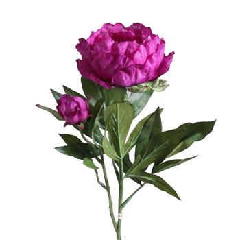 Pivoňka řezaná umělá purpurová 66cm