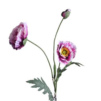 Vlčí mák řezaný umělý purpurový 73cm