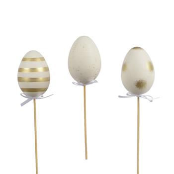 Zápich vejce polystyrenové mix 35cm