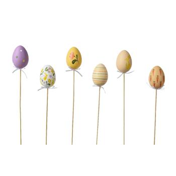 Zápich vejce v mixu dekoru 6ks