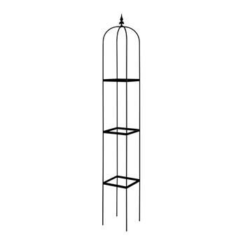 Opora/obelisk VUOKSA hranatá se špicí kovová 150/175/200/240cm