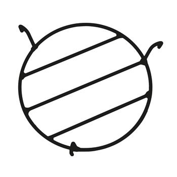 Police přídavná KINGA k opoře/obelisku kovová černá 17,5/20,5/25,5cm