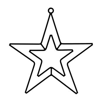 Dekorace hvězda KAGERA závěsná kovová 58cm