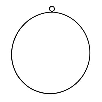 Dekorace závěsný kruh FORTESCUE kovový 30/50/70/90cm