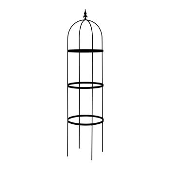Opora/obelisk OULUJOKI kulatá se špicí kovová 160/200cm