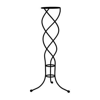 Stojan na květiny LOGONE spirálový kovový černý 75/85cm