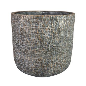 Obal kulatý betonový MAXIM zlato-šedý 24cm