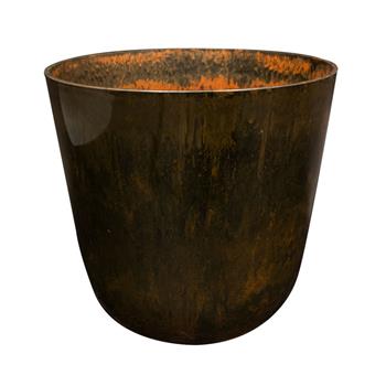 Obal kulatý plastový PALERMO hnědý 21cm