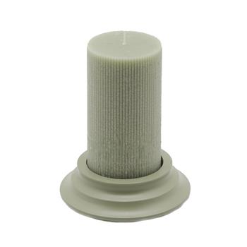 Svíčka vonná válcová Vanilla s betonovým podstavcem sv.zelená 20cm