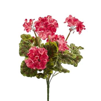 Muškát v trsu umělý se 7 květy tm.růžový 48cm