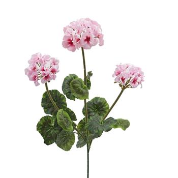 Muškát v trsu umělý se 3 květy sv.růžový 70cm