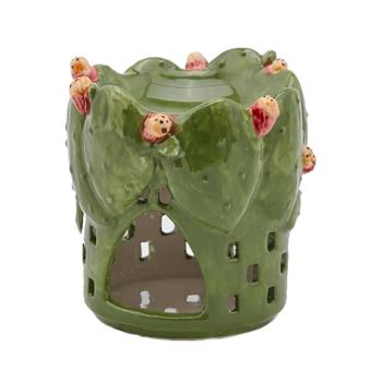 Aromalampa keramická OPUNCIE oranžovo-zelená 13,5cm