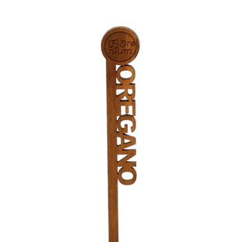 Jmenovka dřevěný zápich OREGANO hnědý 22cm