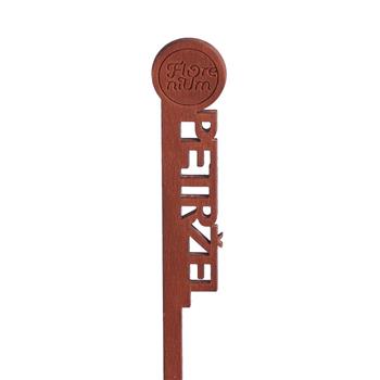 Jmenovka dřevěný zápich PETRŽEL hnědý 22cm