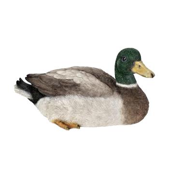 Kačer sedící polyresinový 25cm