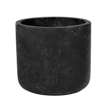 Květináč kulatý CHARLIE XXXS fiberclay černý 8,5cm