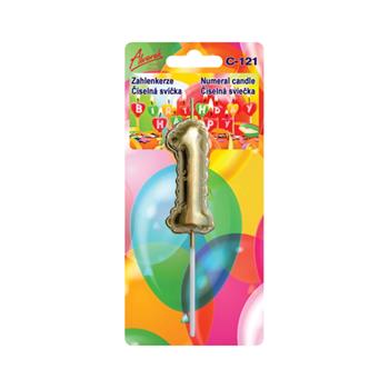 Dortová svíčka balonkové číslo 1