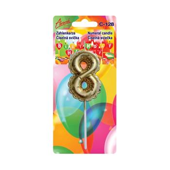 Dortová svíčka balonkové číslo 8