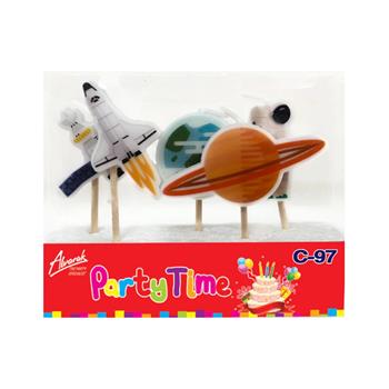 Sada dortových svíček - vesmír 5ks