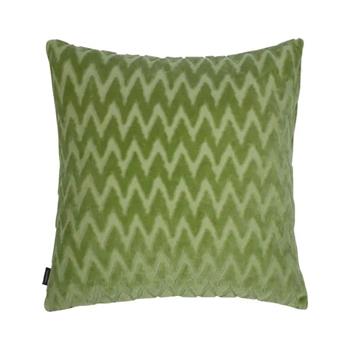 Polštář bavlněný CLEO zig zag zelený 45x45cm