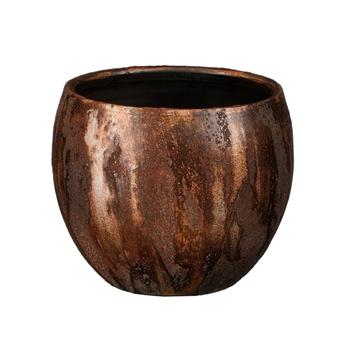 Obal kulatý terakotový ROEL rezavá patina 14cm