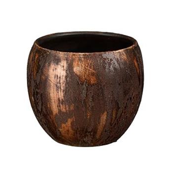Obal kulatý terakotový ROEL rezavá patina 17cm