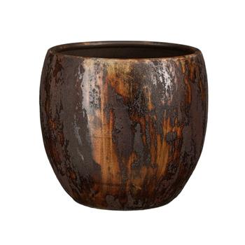 Obal kulatý terakotový ROEL rezavá patina 24cm