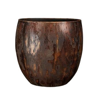 Obal kulatý terakotový ROEL rezavá patina 34cm