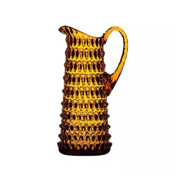 Džbán skleněný POLKA DOT s 1 uchem amber 1,2 litru
