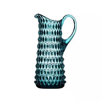 Džbán skleněný POLKA DOT s 1 uchem aquamarín 1,2 litru