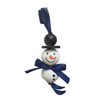 Korálková ozdoba sněhuláka 5cm