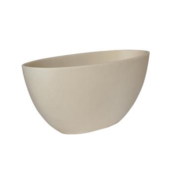 Květináč oválný DORANT S sandstone bílý 43cm