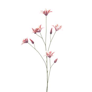 Lilie tygrovaná kvetoucí větev COLORADO umělá bílo-červená 105