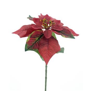 Poinsettia BADEN řezaná umělá burgundská 60cm