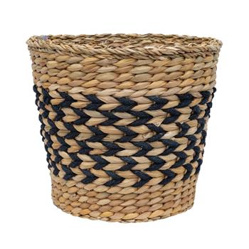 Obal kulatý MEDASI z mořské trávy černo-přírodní 27cm