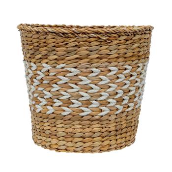 Obal kulatý MEDASI z mořské trávy bílo-přírodní 27cm