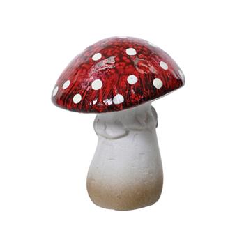 Houba muchomůrka keramická bílo-červená 8,5cm