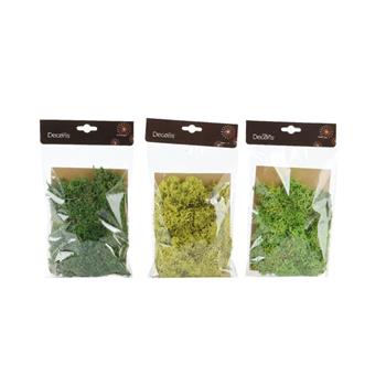 Mech barvený zelený mix 50g