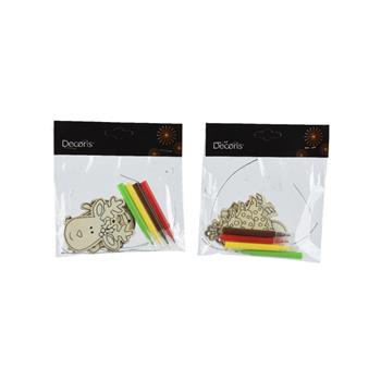 Sada na malování dřevěné ozdoby mix 3ks