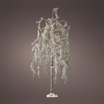 Strom převislý umělý svítící venkovní 600miroLED t.bílá s časovačem 180cm