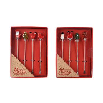 Sada vánočních vidliček na fondue 4ks