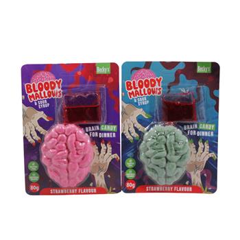 Bonbón gumový mozek s gelem mix 80g